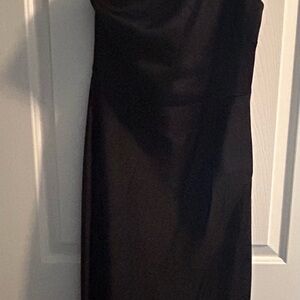 2 Anthropologie BHLDN Black Dylan One Shoulder Side Slit Gowns